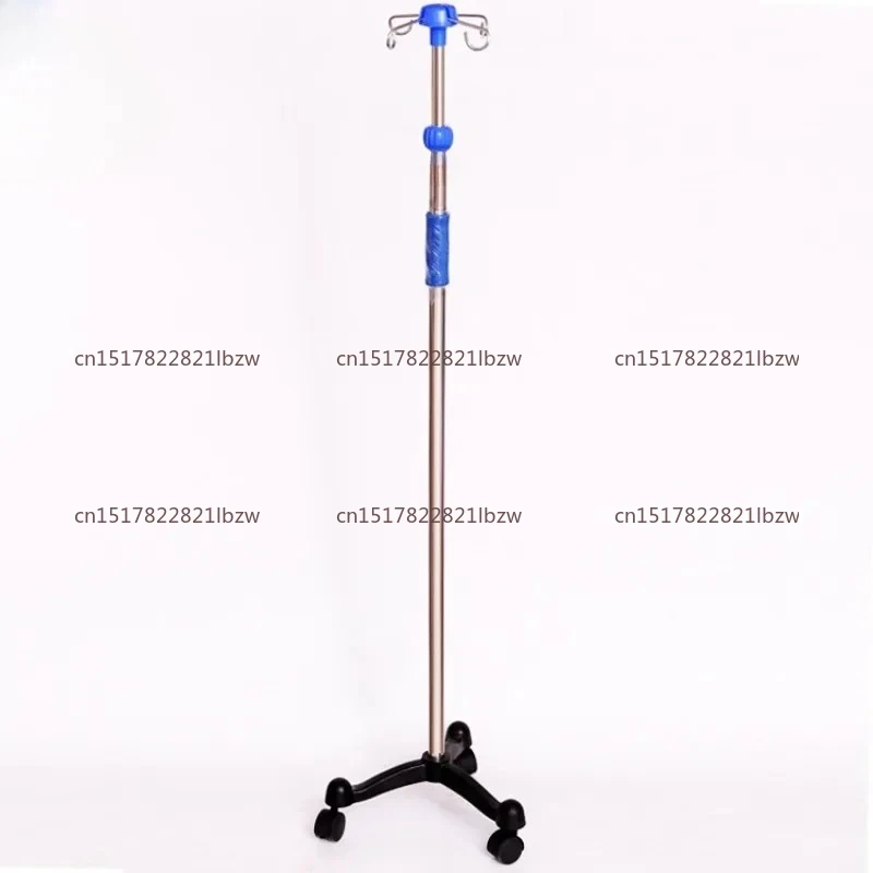 Tripod 4 Hook Thickened Rod with Wheel Infusion Rack Mobile Flask Rack