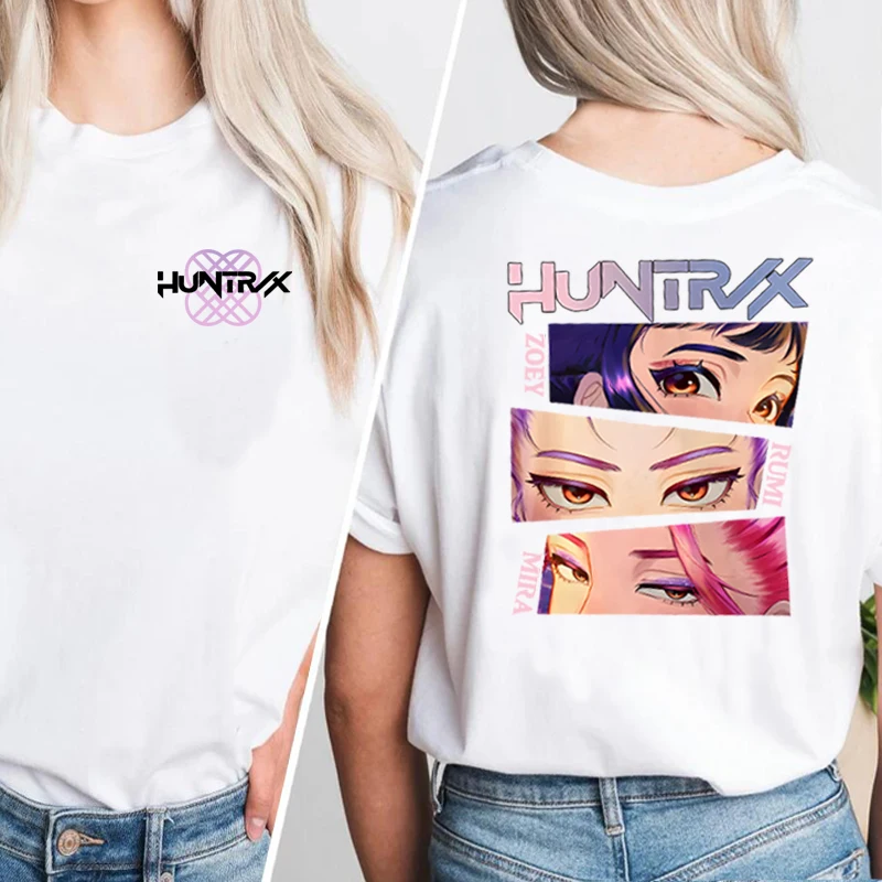 

Huntrix T Shirt Women Demon Hunters Huntrix Girls T-Shirt Casual Cotton Short Sleeve Tshirt Streetwear Women's Clothing Y2k