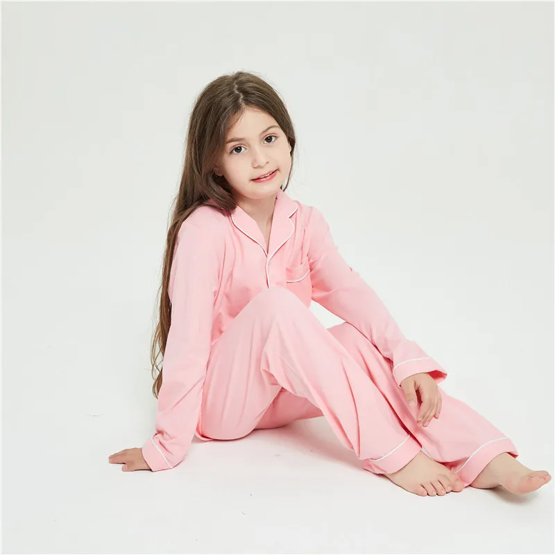 

Spring Autunm New Boys And Girls Cotton Pajamas Kids Long Sleeve Homewear Children Loose Casual Nightwear Sleepwer