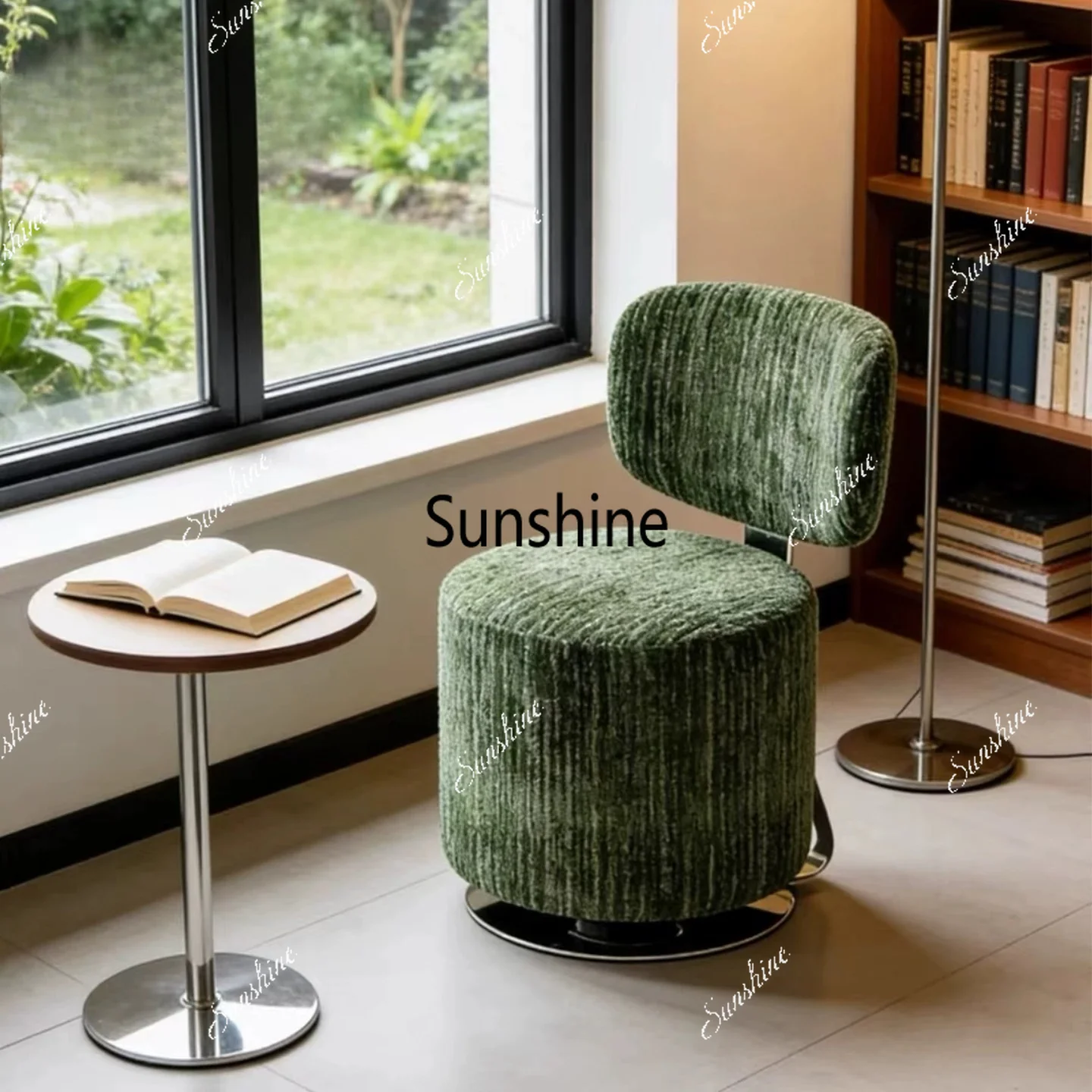 Bedroom Nordic creative rotating backrest dressing chair
