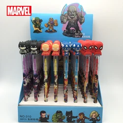 8pcs/56pcs Marvel Avengers Spider-man/capitão América Anime Escola Primária Estudantes Lápis Automático Aprendizagem Papelaria