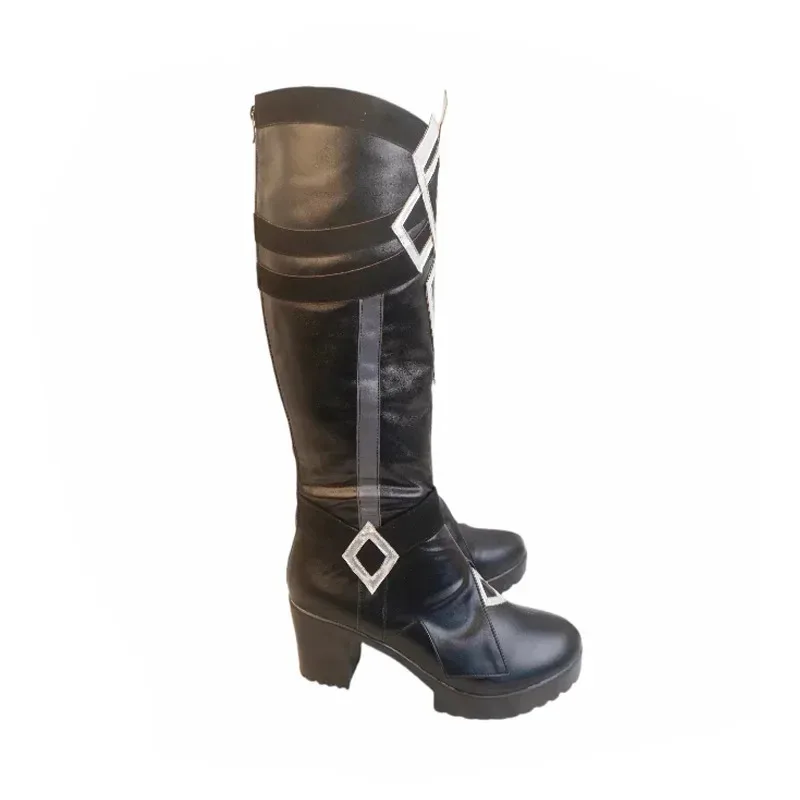 

NewGame Genshin Impact the Eleven Fatui Harbingers The Captain Il Capitano Shoes Cosplay Boots Custom Made Halloween Carnival Pa