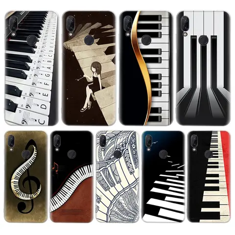 Music Piano Keyboard Silicon Phone Case For Xiaomi Redmi Note 10 9S 9 8T 8 Pro 7 5 9T Mi 12T 11T 10T 12 11 Lite 11i A3 Cover