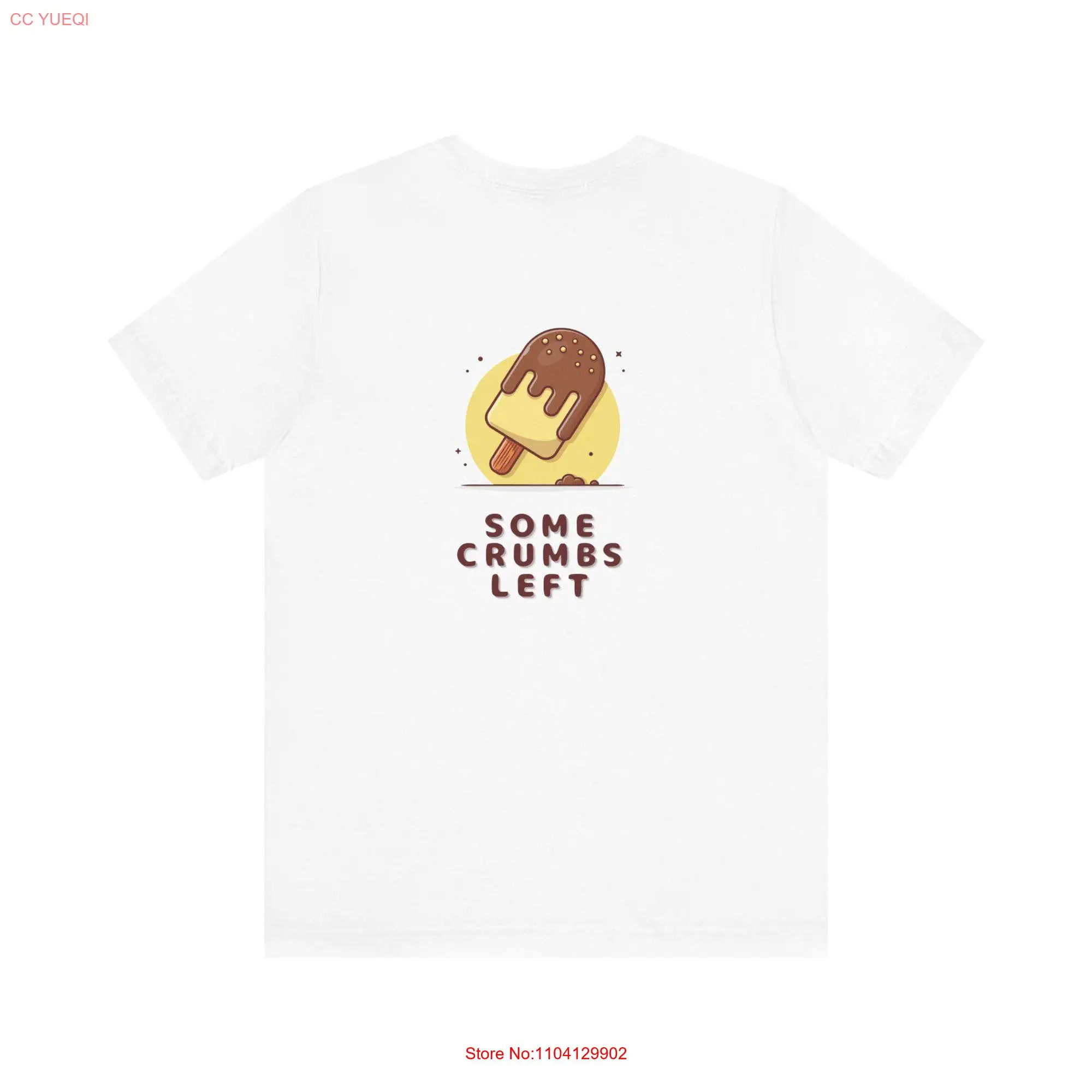 Some Crumbs Left Boring Boys funny graphic tee melting ice cream men's Jersey  T Shirt long or short sleeves