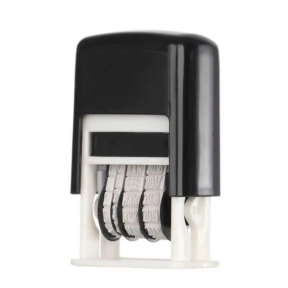 Ink Date Stamp Engllish Seals Plastic Multicolor Square DIY Scrapbook Stationery School Office Supplies Durable
