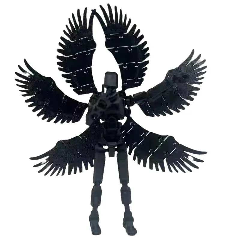 Lucky 13 Figure Toys Dummy 3D Printed Six Winged Angel Movable Shapeshift Robot Action Model DIY Mannequin Decompress Boy Toys