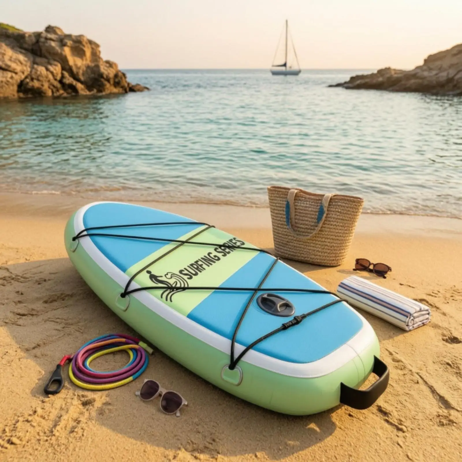 Inflatable Surfboard Lightweight Inflatable Body Board Wear-Resistant