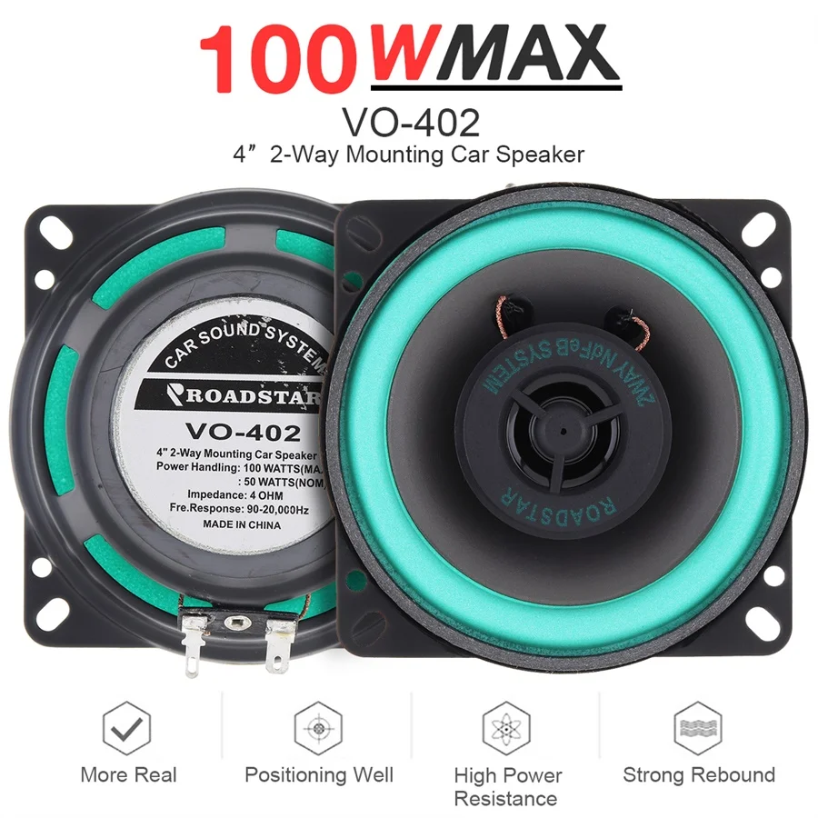 Car Audio, Car Speaker, 4-inch Coaxial Speaker, 402 Coaxial Speaker