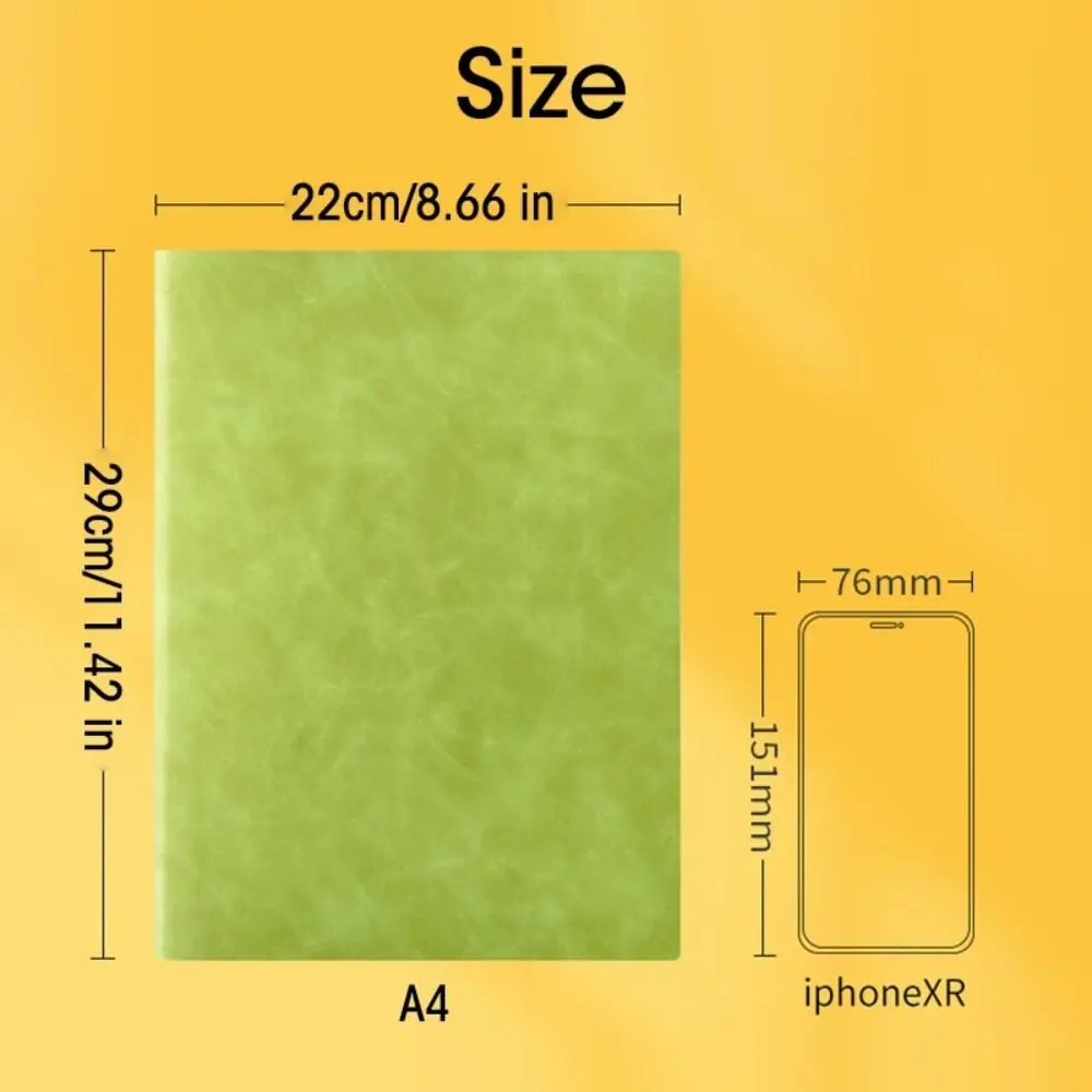 ライン/ブランク A4 厚手ノートブック 200 ページ PU カバー A4 オフィスノートブック横線ラージ A4 正方形ノートブックオフィス会議