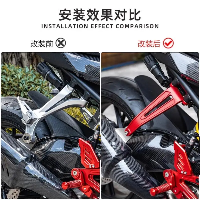 FOR QJMOTOR 600 800 600RS 800RR RR Motorcycle Accessories Exhaust Pipe Hanger Bracket Holder Muffler Support Protection Sliders