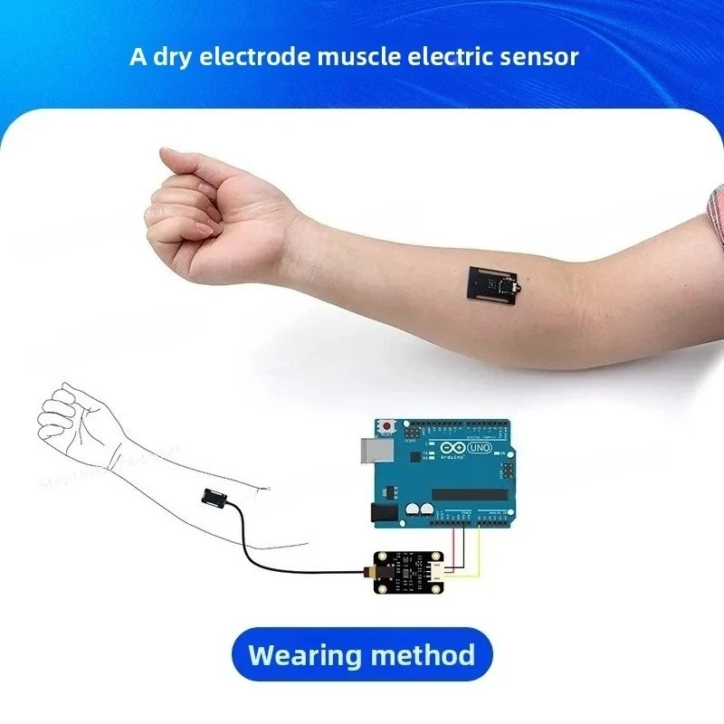 Dry Electrode Electromuscular Sensor EMG Single Guide, Analog Signal Acquisition Module, Smart Wearable Open Source Kit