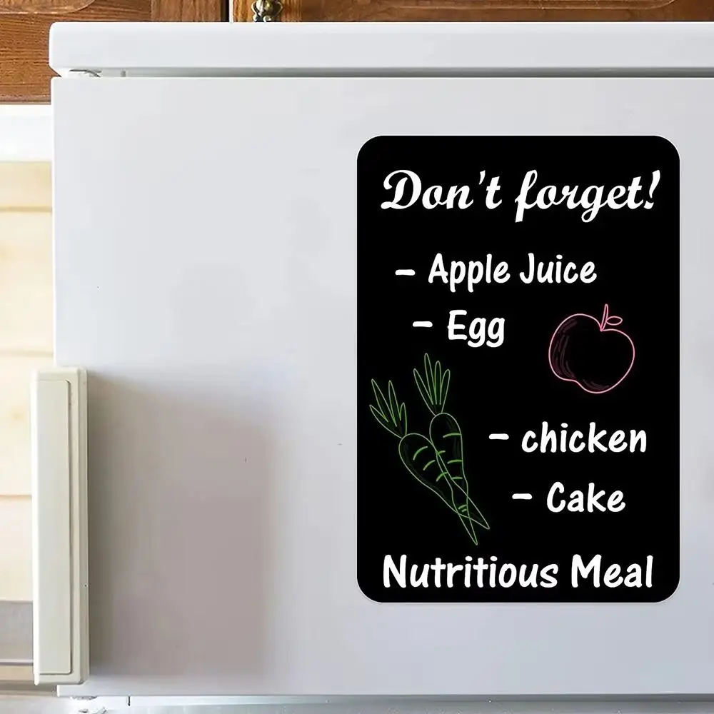Durable PET Magnetic Blackboard Erasable A3/A4/A5 Fridge Planner Removable Reusable Chalkboard School