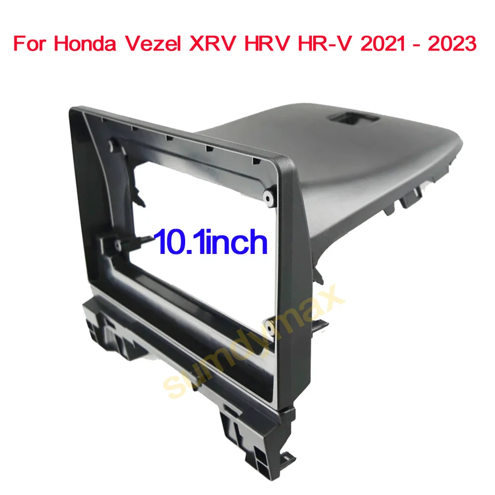 2Din Car Audio Face Plate Fascia Frame For Honda XR-V HRV VEZEL 2021-2022 Big Screen Radio Stereo Panel Dash Mount Refitting Kit