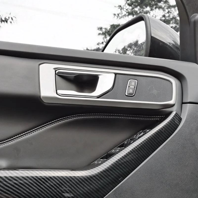 

SBTMY for Ford Explorer 2020-2022 4PCS/SET ABS decorative frame for inner door bowl handle of car door
