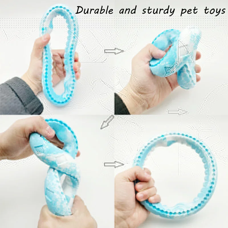 Pet Dog Rubber Bite Ring, Bite-Resistant Grinding Training, Interactive Companionship for Large, Medium, and Small Dogs