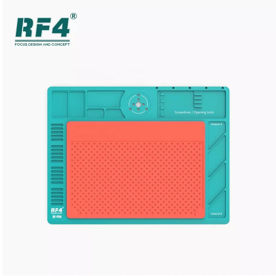 

RF4 Aluminum Alloy Microscope Stand Base Heat Insulation Silicone Pad Microscope Fixed Base Phone PCB Soldering Repair Platform