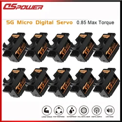 DSpower 1/5/10/20Pcs 5g Mini Digital Servo Motor Digital Servos for F949S K110S Indoor Flight Airplane Helicopter Boat Car Robot