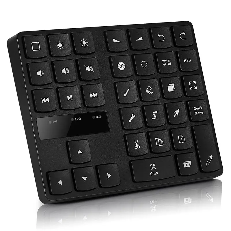 N86R Bluetooth Drawing Keypad , 35 Keys Rechargeable Wireless Keyboard for Procreate, and Drawing Shortcuts Graphic