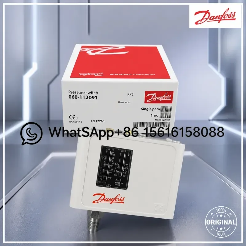 Original Danfoss Pressure Controller KP2 060-112091 Pressure Switch for Air Conditioning Compressor Protection HVAC