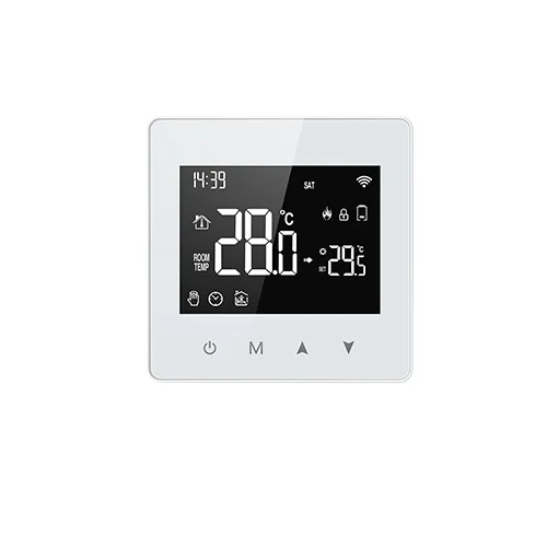 Intelligent thermostat, water, gas, boiler thermostat, LCD screen, programming, mobile remote control