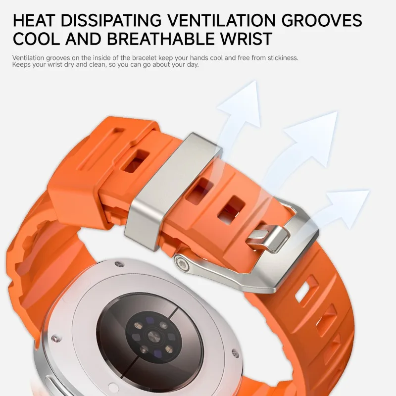 Sportarmband für Galaxy Watch 8 Classic 46 mm, Silikon-Schlaufenarmband für Galaxy Watch 8 40 44 mm Ultra 2025 Correa-Armbandzubehör