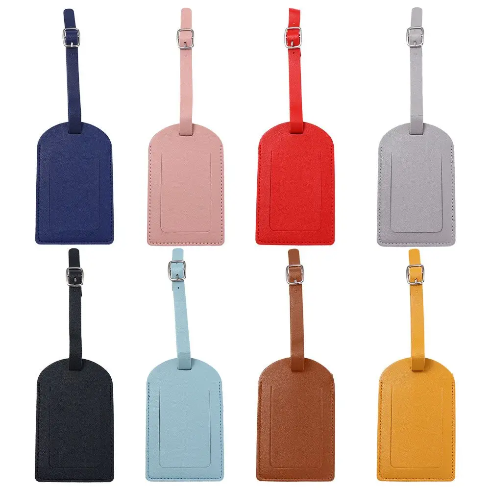 Color Airplane Luggage Tag Boarding Pass Suitcase Tag Check-in Leather PU Luggage Tag Light Soft 1Pc Travel Accessories