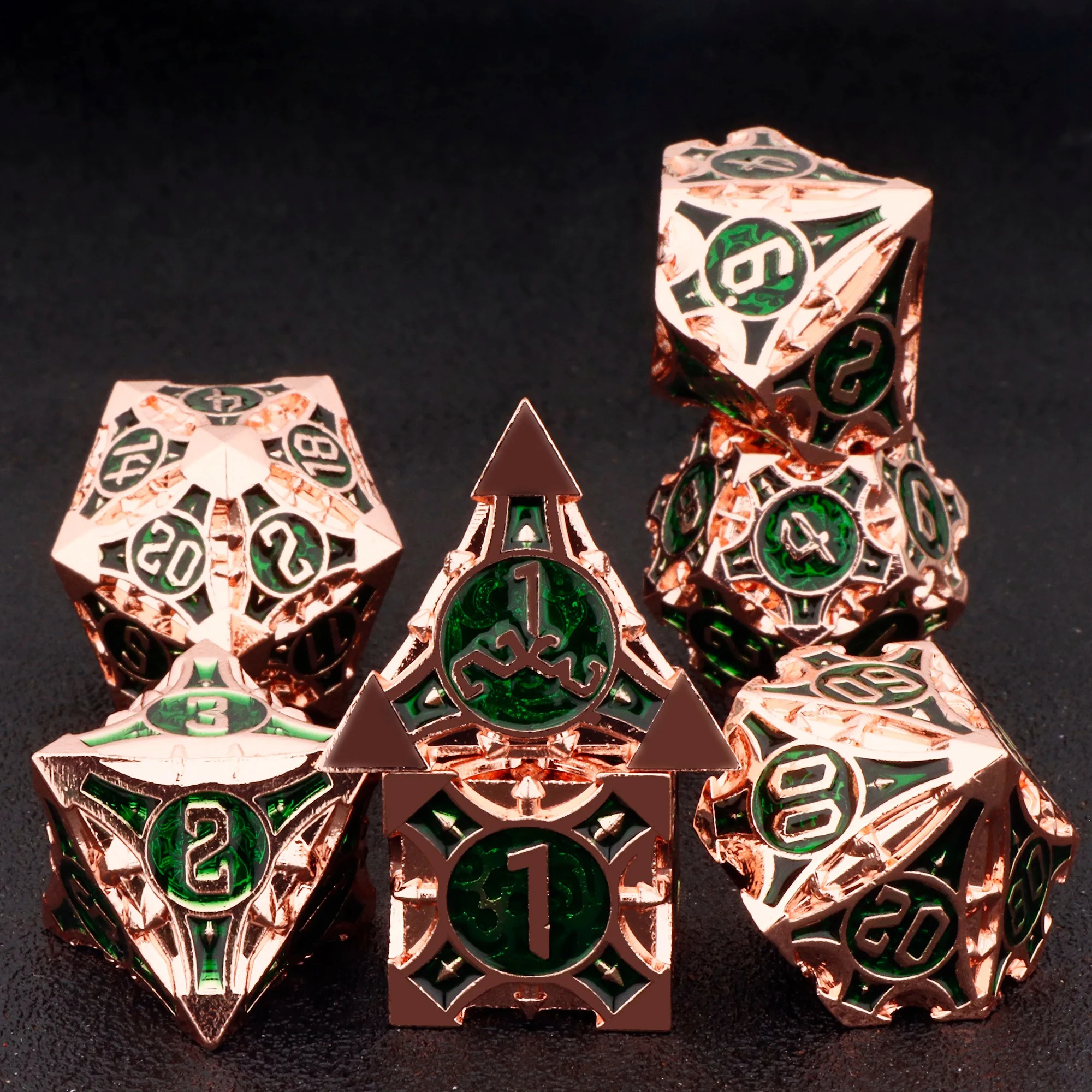 Metal Solid Dice Multi-color Dungeons & Dragons DND Running Group Game Dice Polyhedral Dice Set Entertainment Accessories