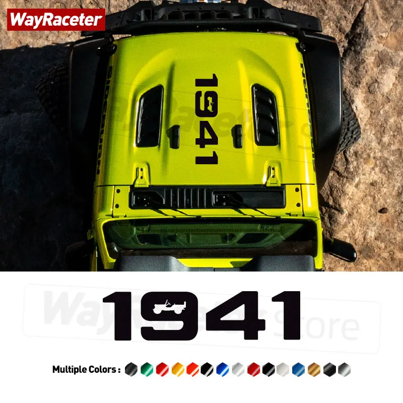 車エンジンカバーステッカー-1941年式ウィリス-カーボンファイバービニールデカール-ジープ-グラディエーター-jt-2025-2026-ルビコン-4x4-オフロードアクセサリー用
