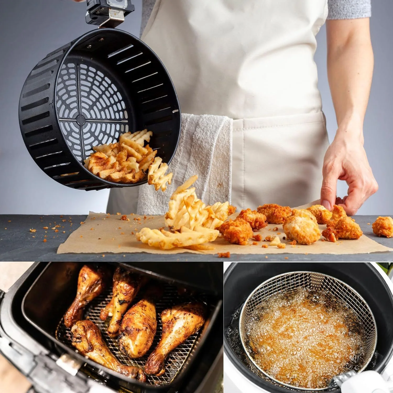 Air Fryer Rack Multi-Layer Stackable Stainless Steel Dehydrator Rack Air Fryer Basket Grill Accessories for Oven Press Cooker