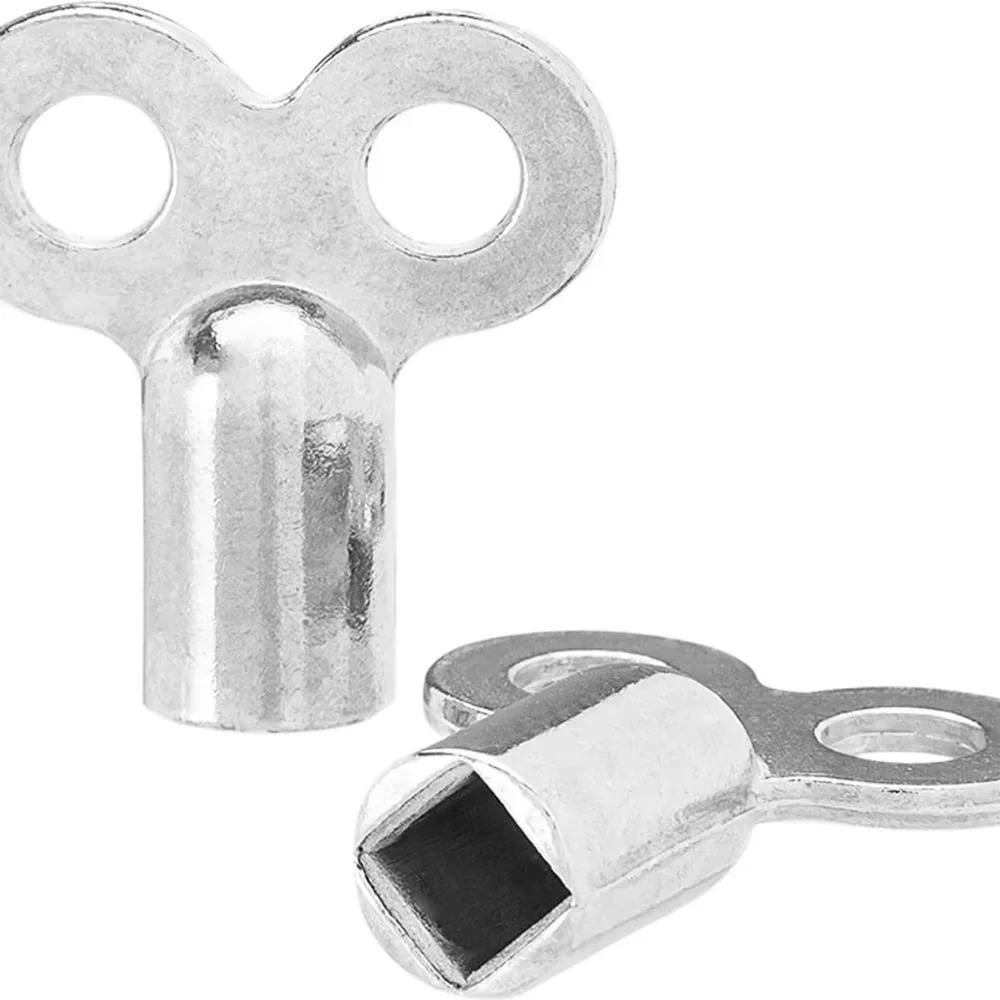 2pcs/set Zinc Alloy Radiator Exhaust Valve Key EU Standard Threads Square 5×5mm Radiator Accessories Heating Key Tools