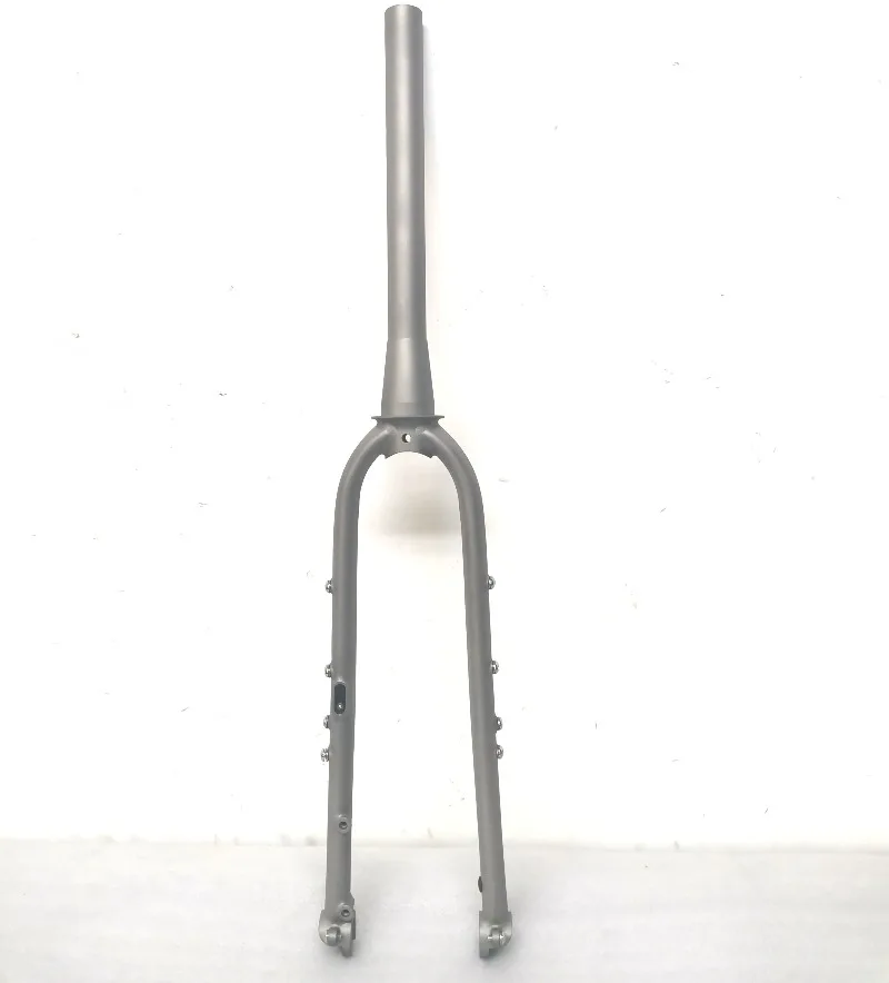 

Titanium Bicycle Front Fork For Road Mountain Gravel Bike Rigid Disc Brake Compatible Cycling High Performance Components