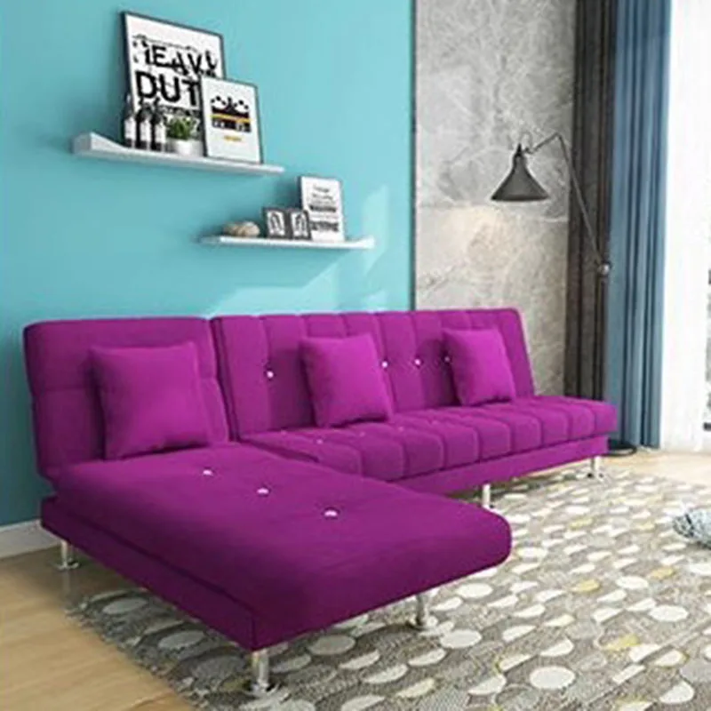 Armless Purple Sofa Foam Recliner Human Sectional Lazy Sofa Folding Chaise Lounge Muebles Para Salas Modernos Japanese Furniture