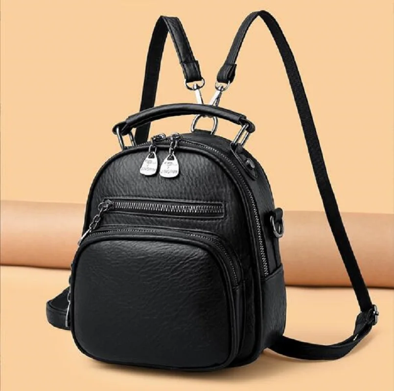 

Hot Sale New Fashion High Quality Soft Leather Small Backpacks Women's Casual Shoulder Bags Totes Crossbody Bag Backpack