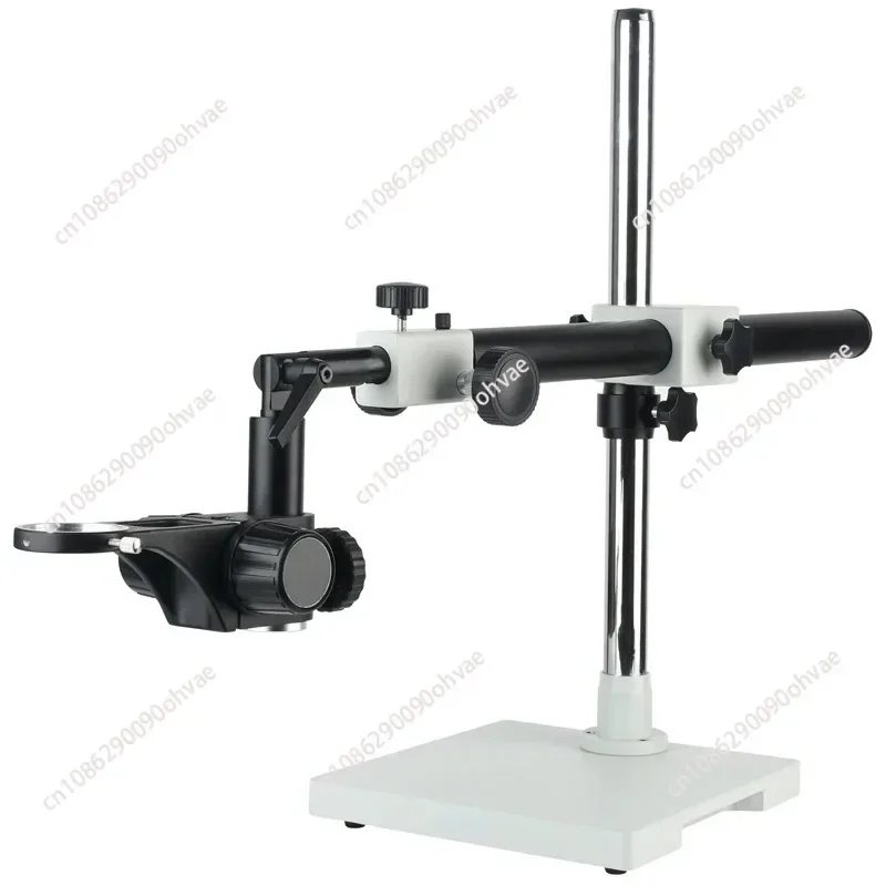 50mm lens aperture single arm microscope universal bracket with ultra long working distance and adjustable focusing frame angle