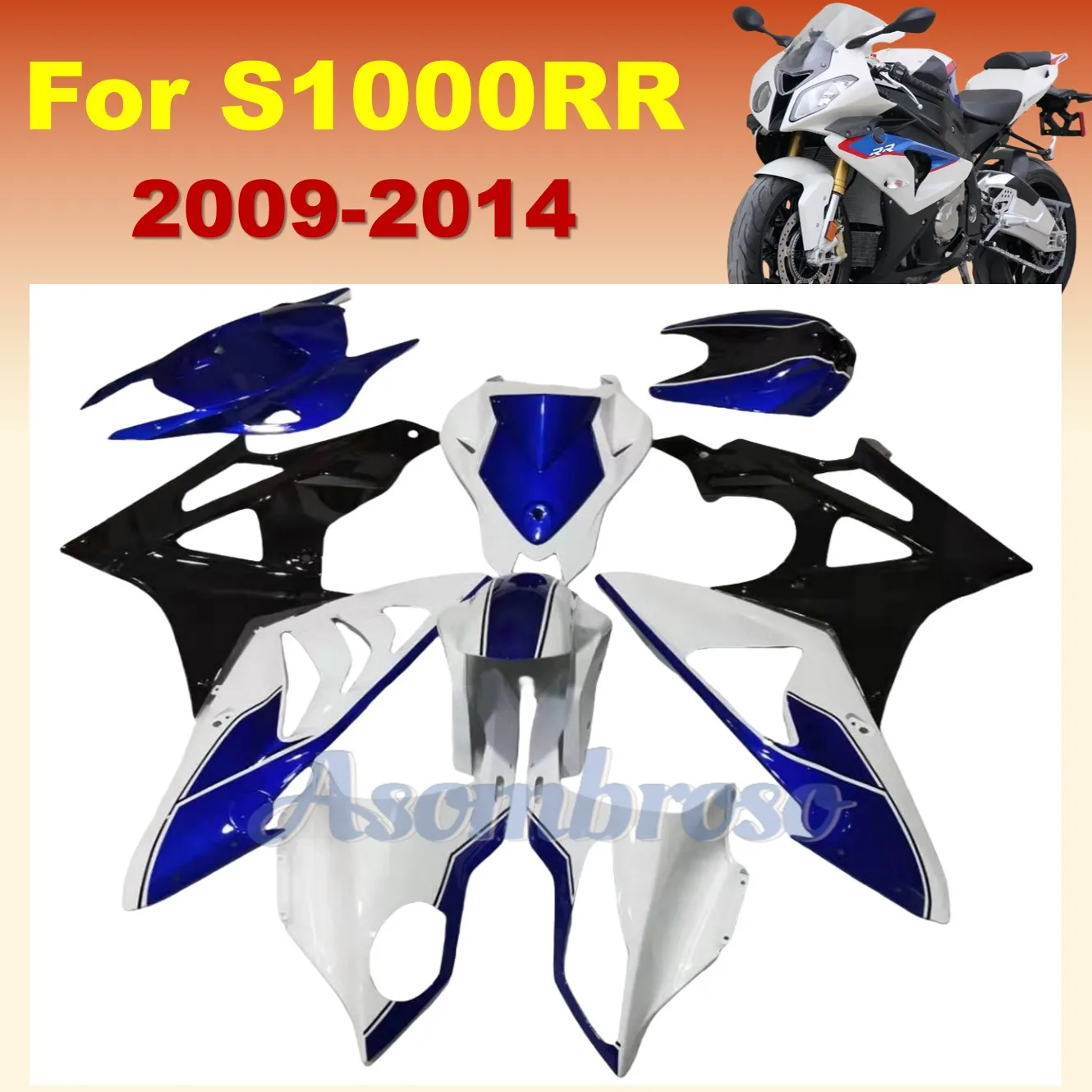 ABS Bodywork Set Fairing For S1000RR 2009 2010 2011 2012 2013 2014 S1000 RR 09-14 Bodyframe Protection Cover