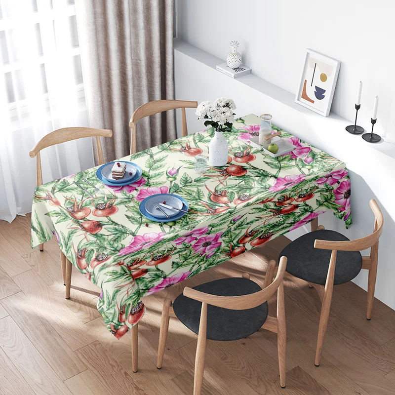

Vibrant Floral TableclothA Must-Have for Every Dining Space Perfectly Capturing the Essence of Spring