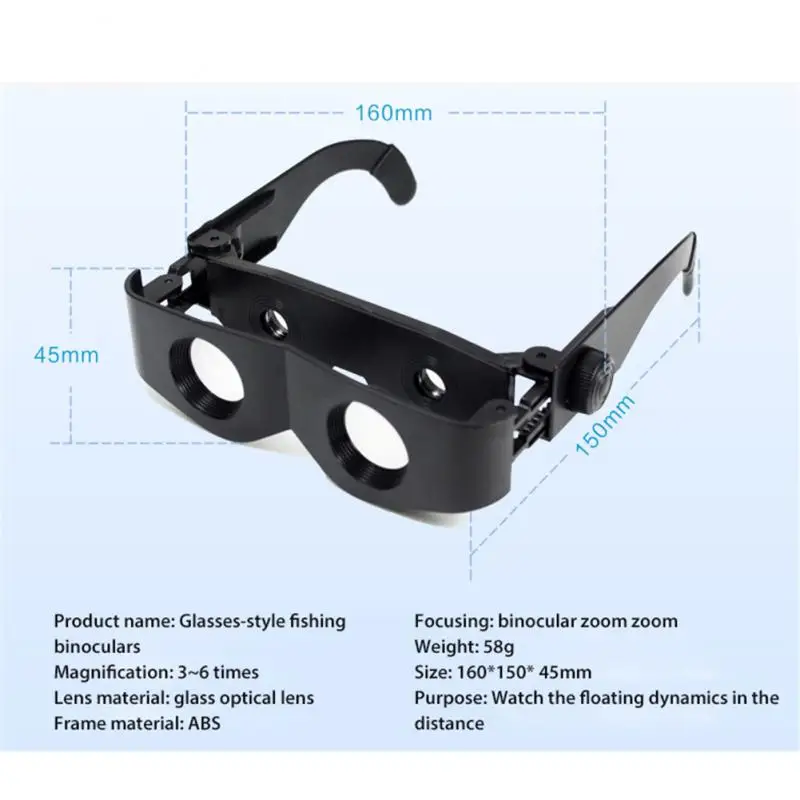 Portable Fishing Glasses Special Head Drifting Tool Fishing Telescope Night Vision Fishing Binocle Low-light Telescope