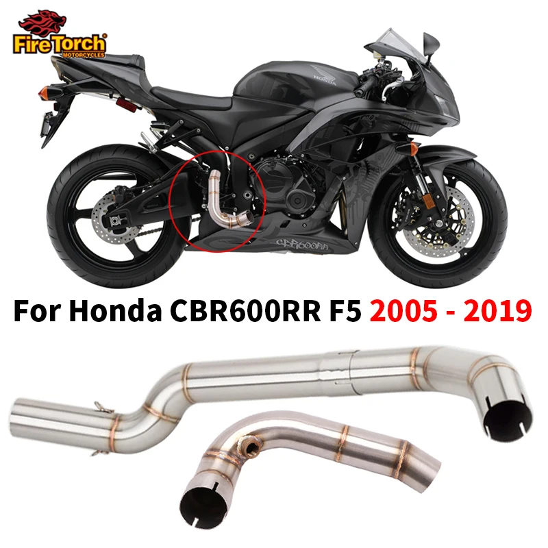 

Slip On For Honda CBR600RR F5 2005 - 2019 Motorcycle Exhaust System Espace Moto Modified Stainless Steel 50.8mm Mid Link Pipe