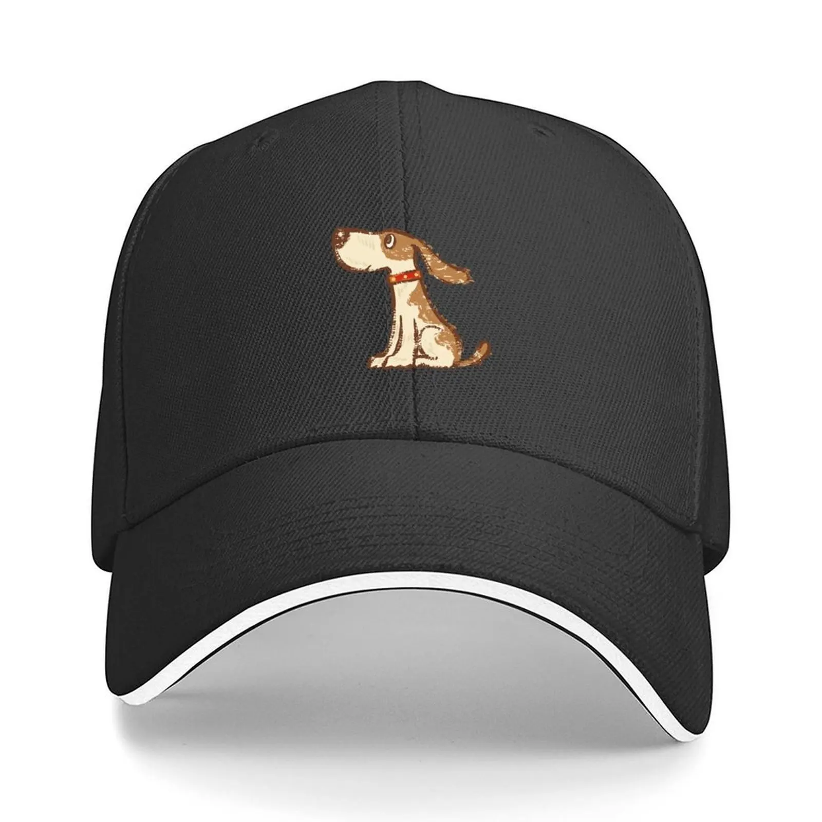 

Hound sitting Baseball Cap Fishing cap hats for men derby hat Sunscreen Woman Men's