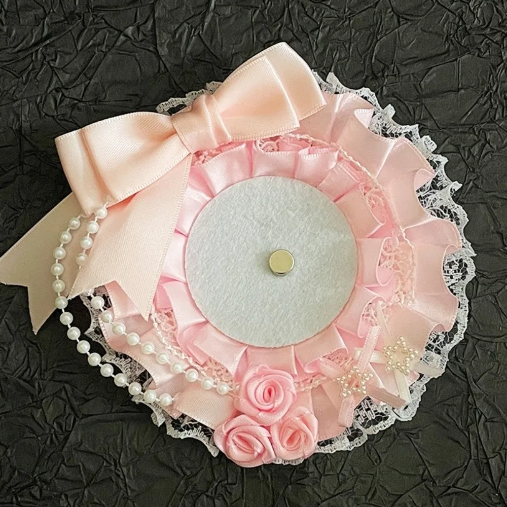 Sweet DIY Lace Card Holder with Ribbon Anime Lace Photocard Case Lolita Idol Display Badge Display Holder Card Storage