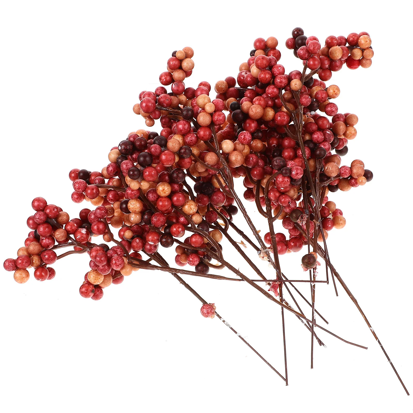 12 Pcs Christmas Berry Decorations Decorative Branches Lemon Garland Flower Arrangement Fake Xmas Artificial Cherry Stems