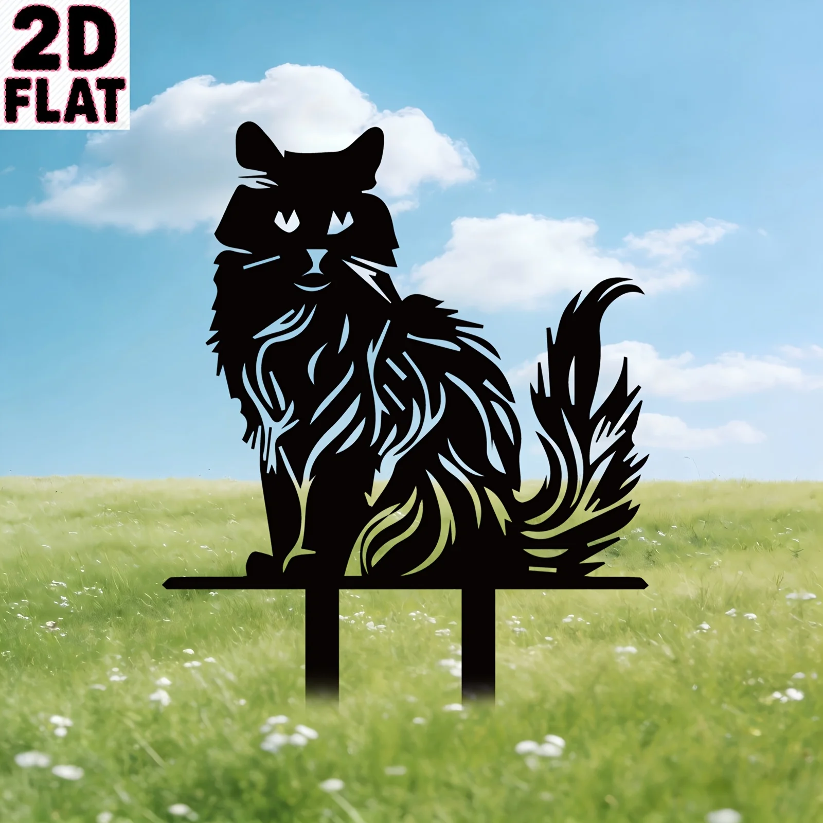 CIFBUY Retro Cat Metal Wall Art Waterproof Durable Iron Craft Decor For Entryway Patio Garden Home Interior Gift