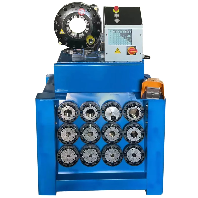 

Automatic vertical car brake hose crimping machine