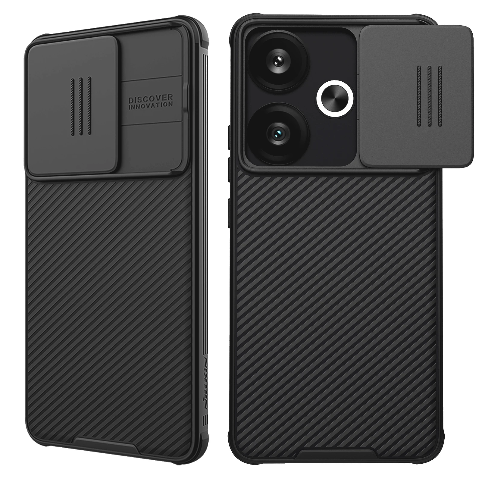 NILLKIN for PocoF6 / Poco F6 Pro Case Slide Camera Lens Cover Privacy Protection Shockproof Hard Back Shell Bumper