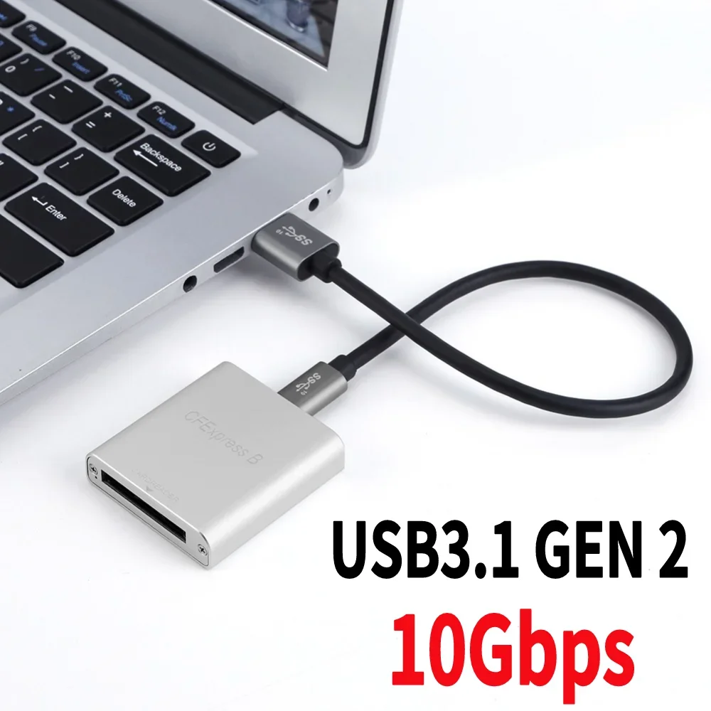 

Портативное устройство чтения карт памяти CFexpress USB 3.1 Gen 2 CFE B без привода для портативного компьютера, телефона для MacBook iPad Chromebook