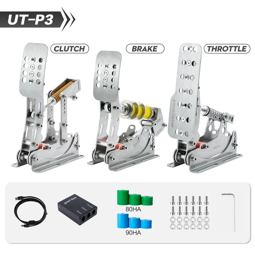 SIMJACK Ultimate Pedalen Sim Racing Pedalen PC Racing Simulator Druksensor Load Cell HE Hydraulische Pedalen