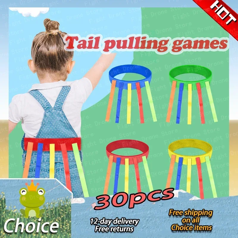 

30Pcs Tail Grabbing Toys For Children's Tail Grabbing Toys For Parent-Child Outdoor Games Props Sensory Training Toys