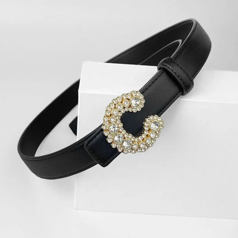 Luxury Sparkling C Buckle Women Belts Shiny Rhinestone Adjustable Waist Belt Elegant Style For Party Dress Jeans Plus Size Gift