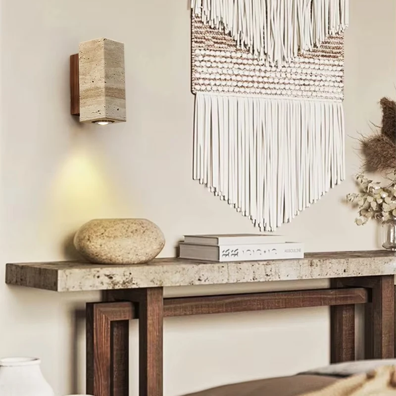 

Ваби-Саби желтый натуральный камень светодиодный настенный светильник для гостиной, дома, отеля, настенный светильник для прохода, спальни, прикроватный настенный светильник, украшение