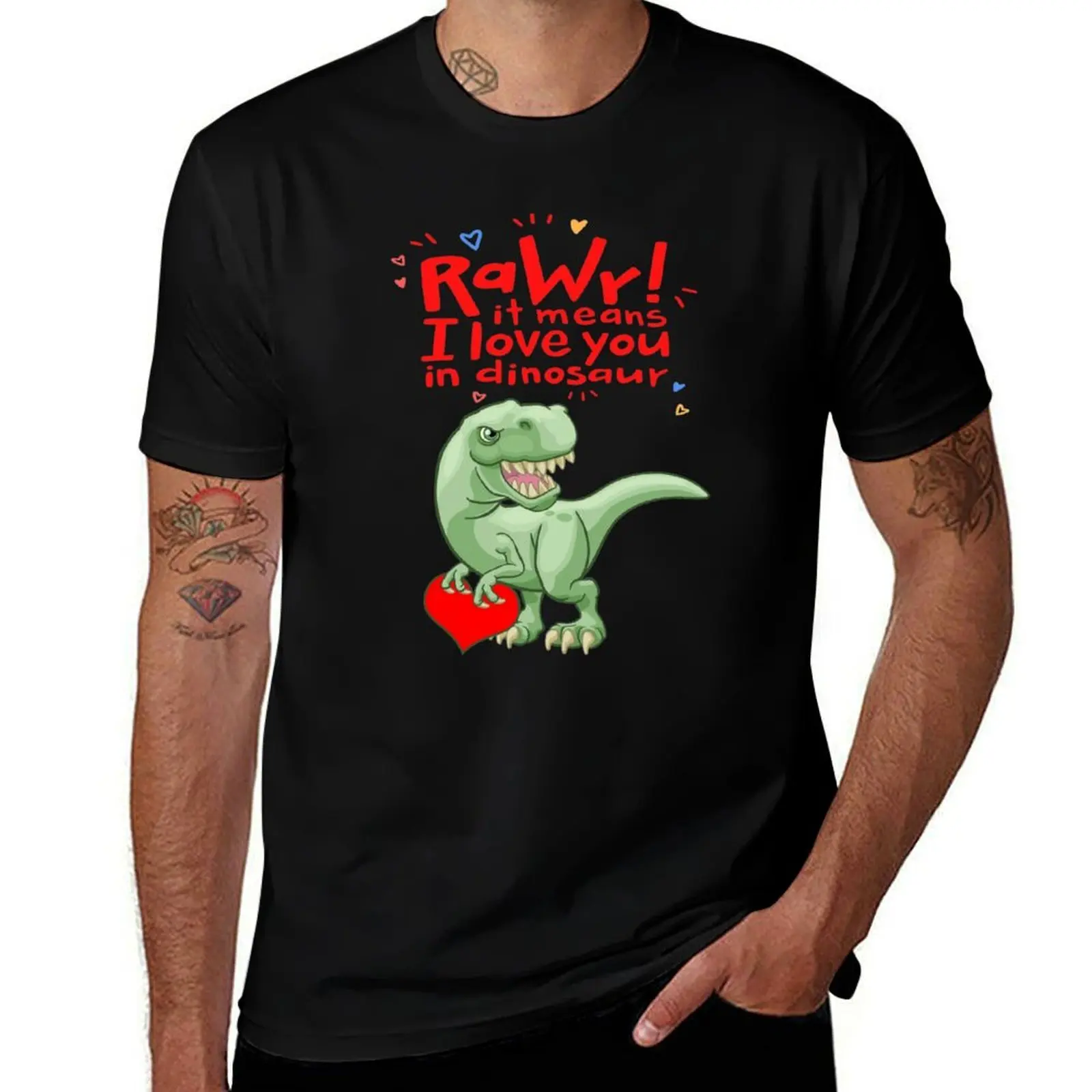 

Rawr Means I Love You in Dinosaur Valentine’s Day T-Shirt t shirts for man slim fit t shirt man luxury T-Shirt